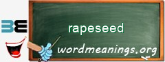 WordMeaning blackboard for rapeseed